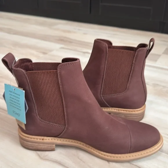 Toms Chelsea Boots in Oxblood - Picture 3 of 8